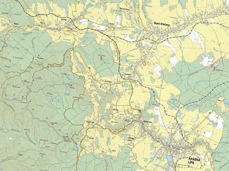 Prodej louky 12696 m², Staré Křečany – náhled fotky 2