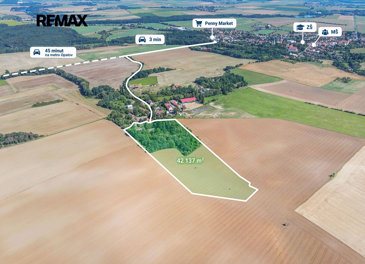 Prodej stavebního pozemku 42137 m², Zásmuky – fotka 1 z 3