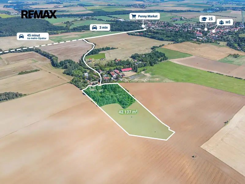 Prodej stavebního pozemku 42137 m², Zásmuky – náhled fotky 1
