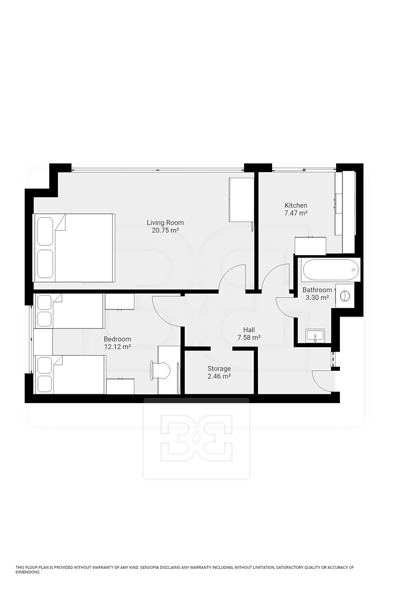 Pronájem bytu 2+1 56 m² – fotografie 3