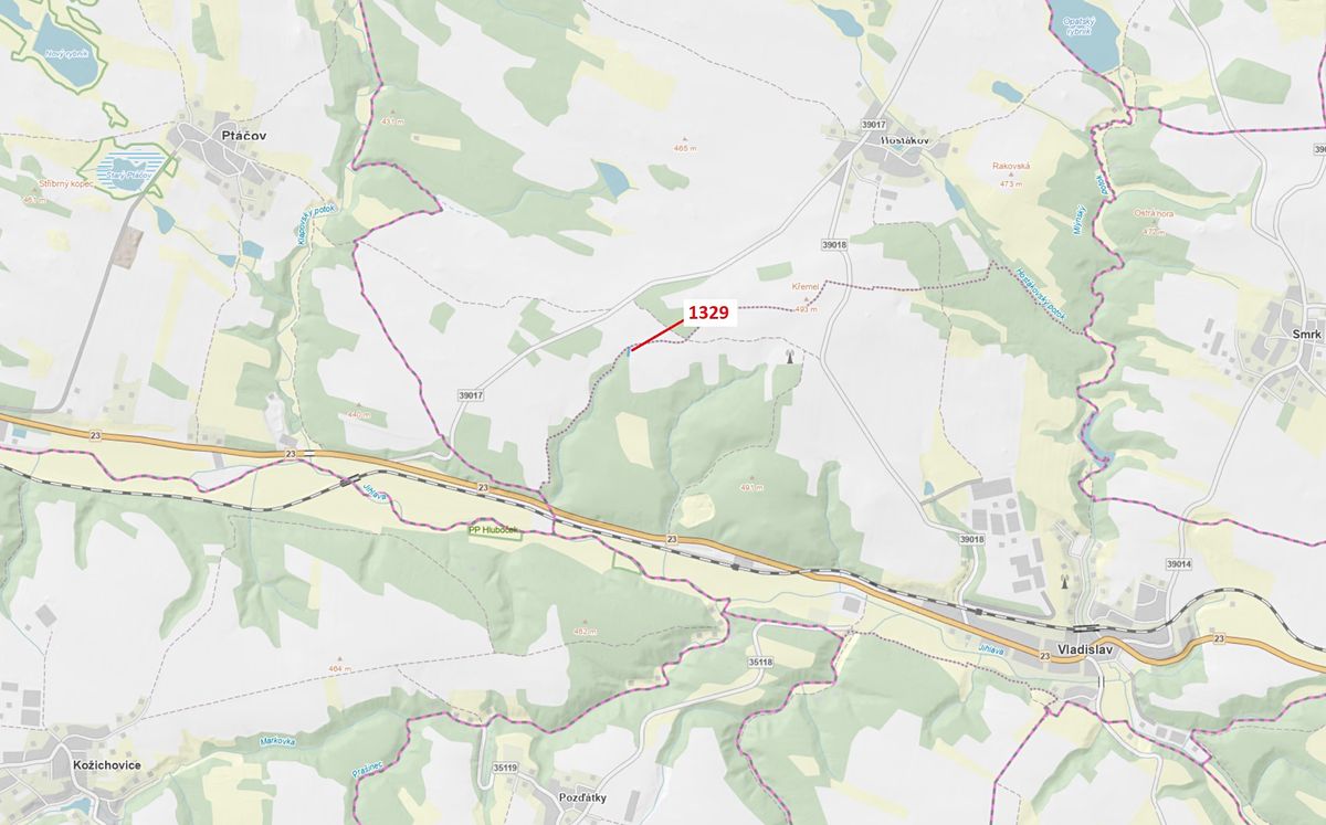 Dražba lesa 381 m², Vladislav – fotka 1 z 3