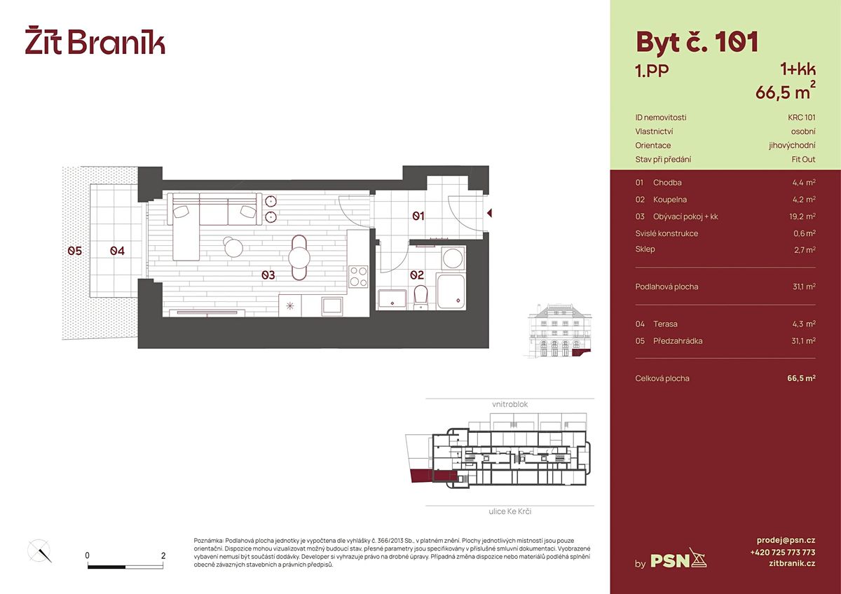 Prodej bytu 1+kk 31 m² – fotografie 2