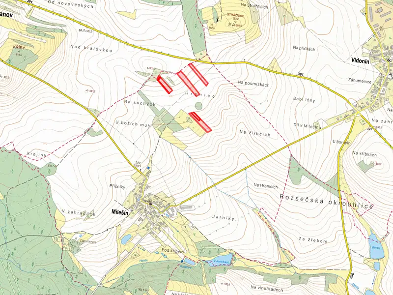 Prodej pole 9996 m², Milešín – náhled fotky 2