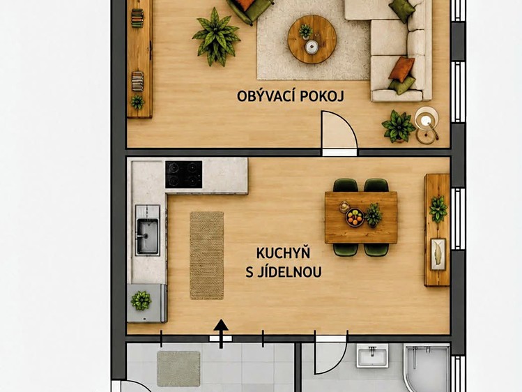 Квартира 2+kk на продаж, 48 м² (8 з 12)