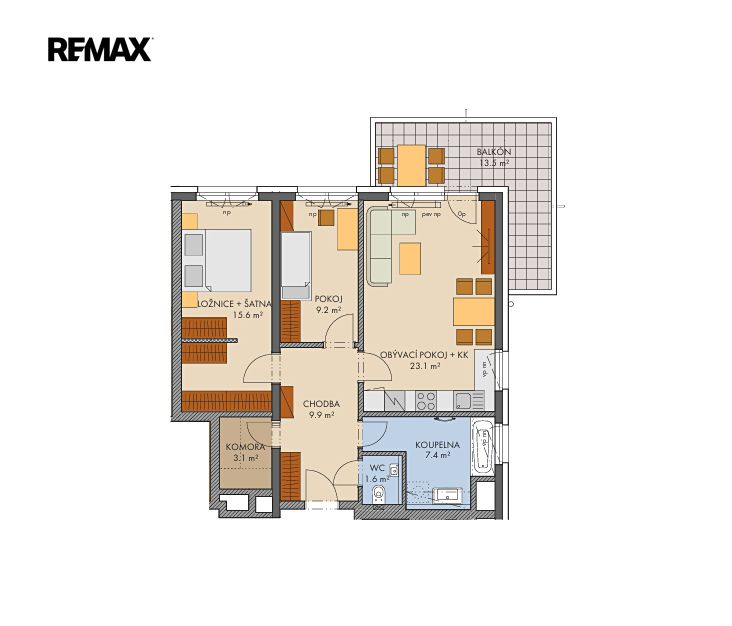 Prodej bytu 3+kk 74 m² – fotografie 3