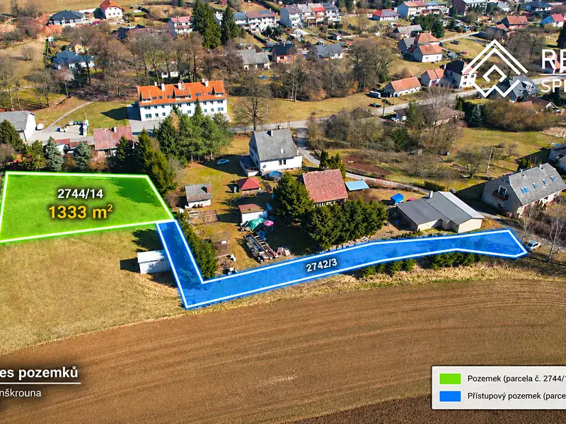 Prodej stavebního pozemku 1333 m², Rudoltice – náhled fotky 1