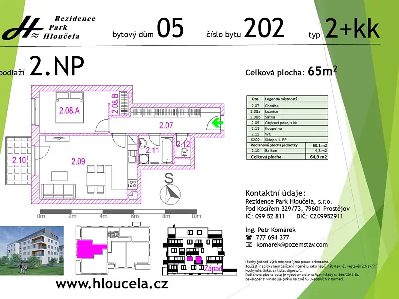 Prodej bytu 2+kk 60 m², Prostějov – náhled fotky 3