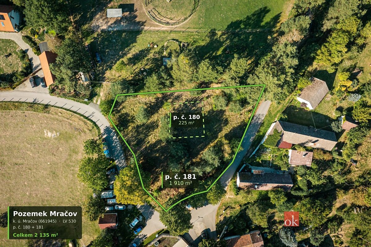 Prodej stavebního pozemku 2135 m², Kadov – fotka 1 z 3