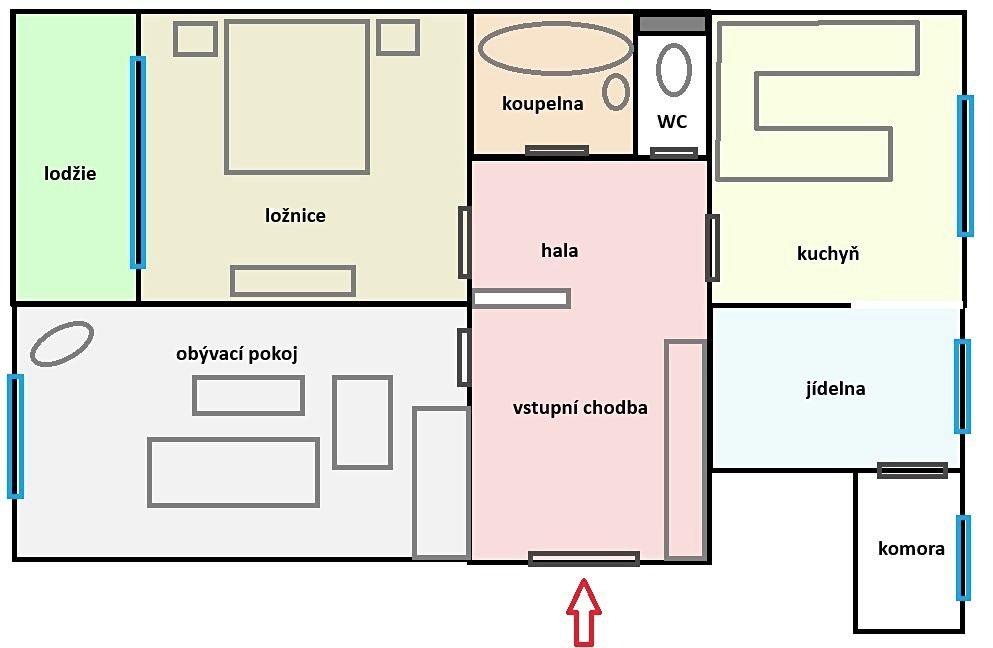 Pronájem bytu 3+1 68 m² – fotografie 4