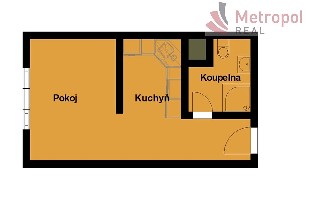 Prodej bytu 1+kk 19 m² – fotografie 2