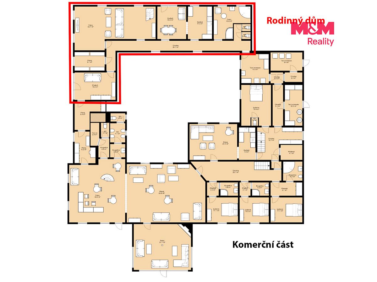 Prodej rodinného domu 829 m², pozemek 22298 m² – fotografie 5
