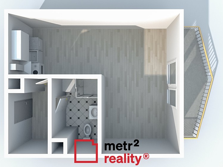 Квартира 1+kk в оренду, 41 м² (9 з 20)