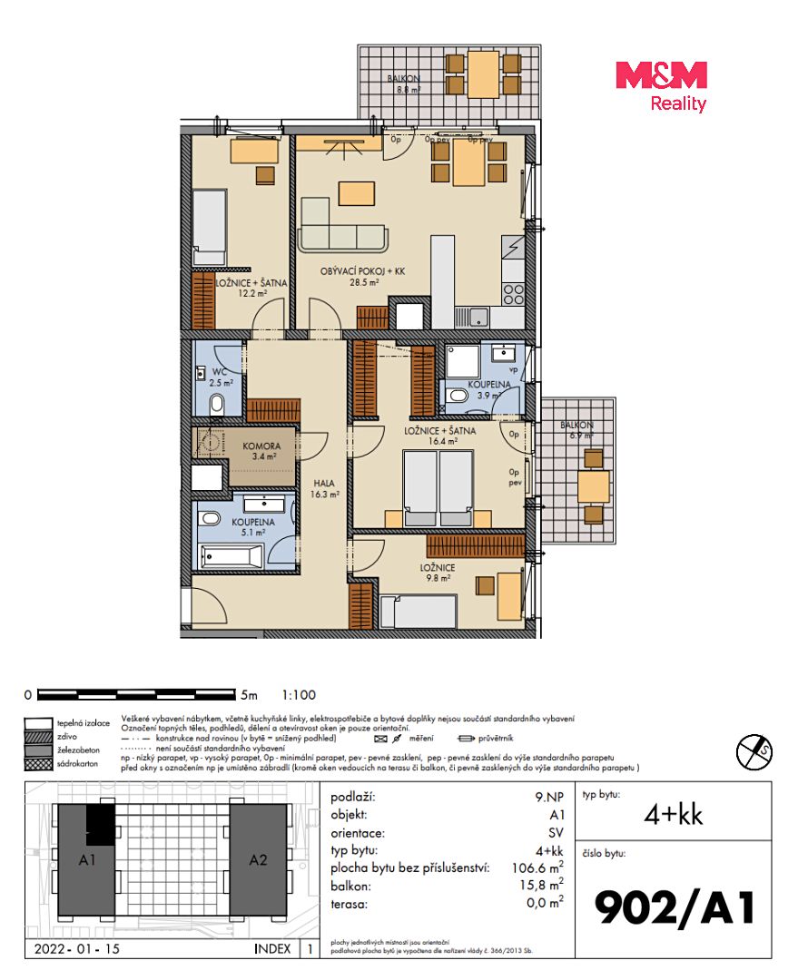 Prodej bytu 4+kk 107 m² – fotografie 3
