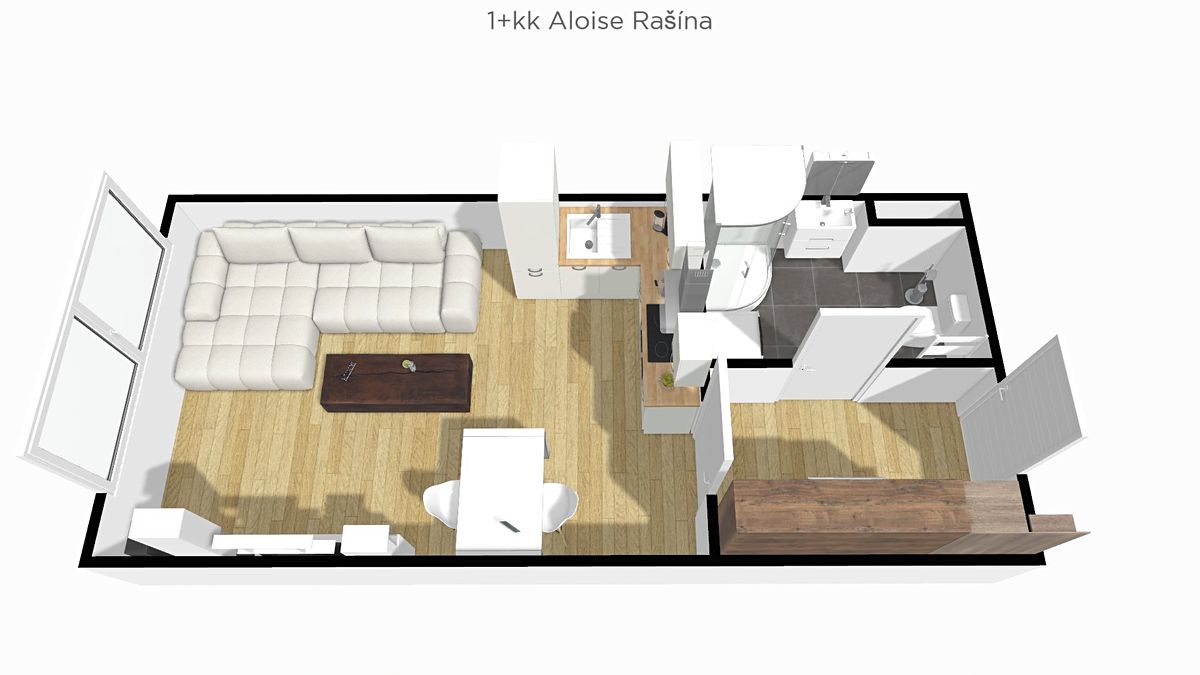 Pronájem bytu 1+kk 33 m² – fotografie 3