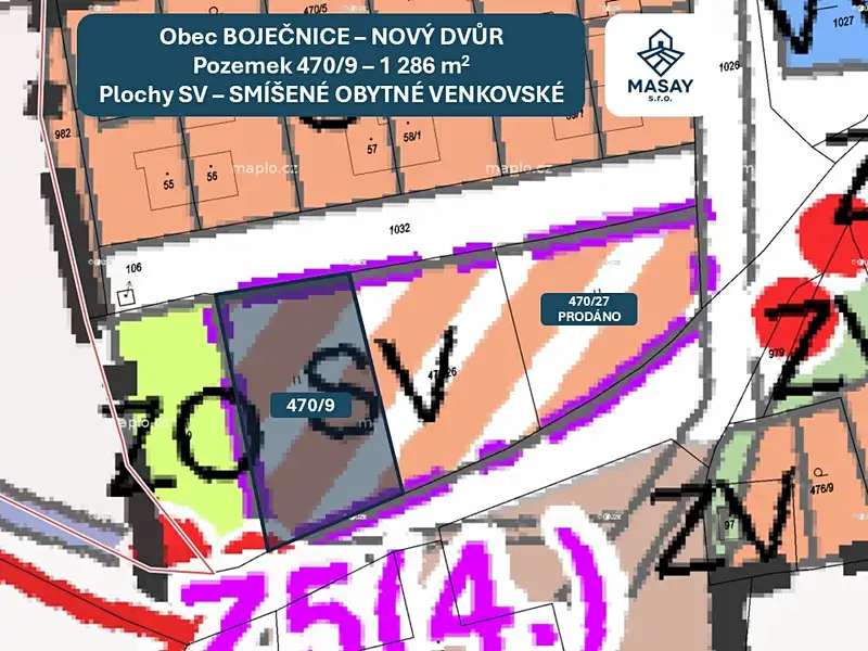 Prodej stavebního pozemku 1286 m², Bor – náhled fotky 2