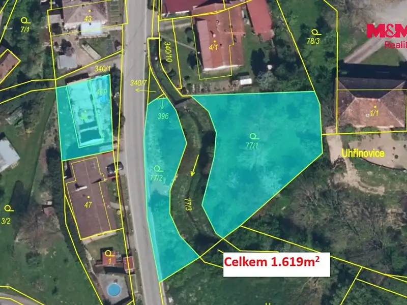 Prodej stavebního pozemku 1619 m², Voděrady – náhled fotky 3