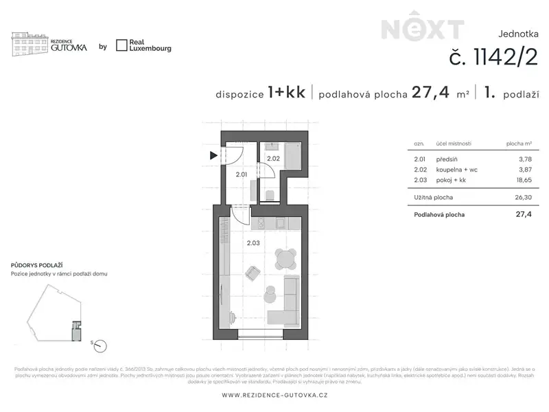Prodej bytu 1+kk 26 m², Praha – náhled fotky 2