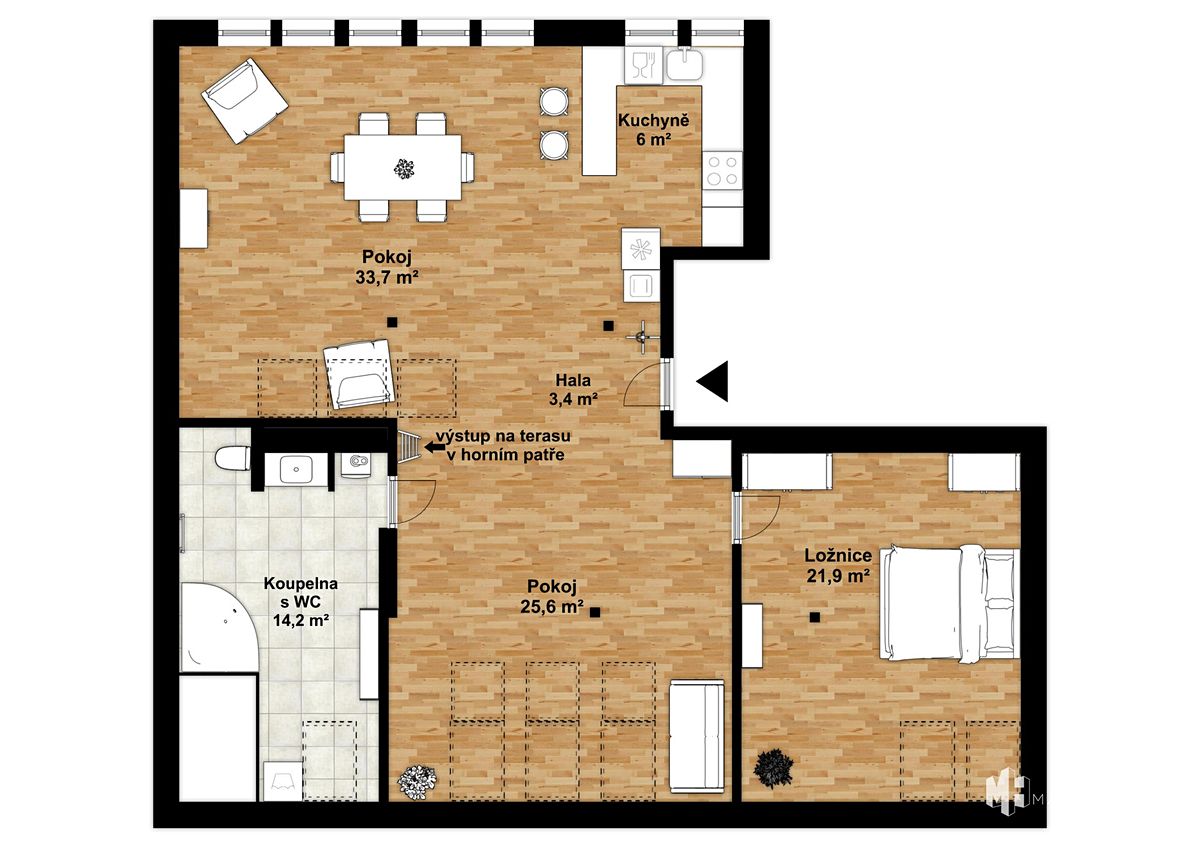 Prodej bytu 2+kk 104 m² – fotografie 3