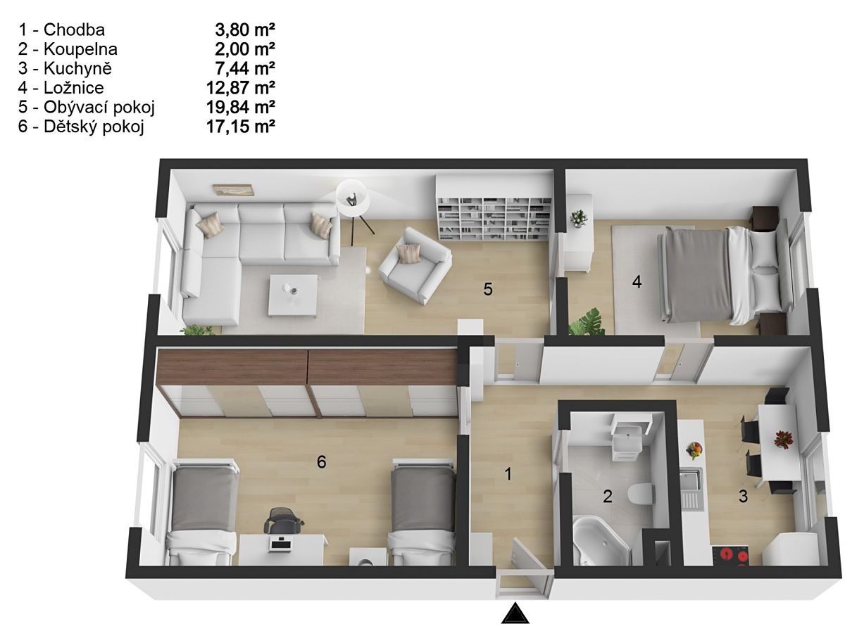 Prodej bytu 3+1 64 m² – fotografie 3