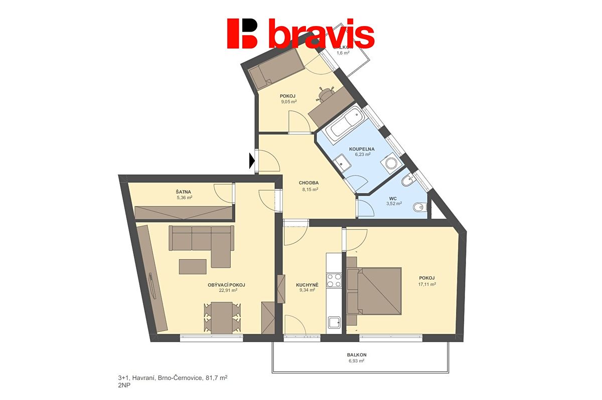 Prodej bytu 3+1 82 m² – fotografie 5