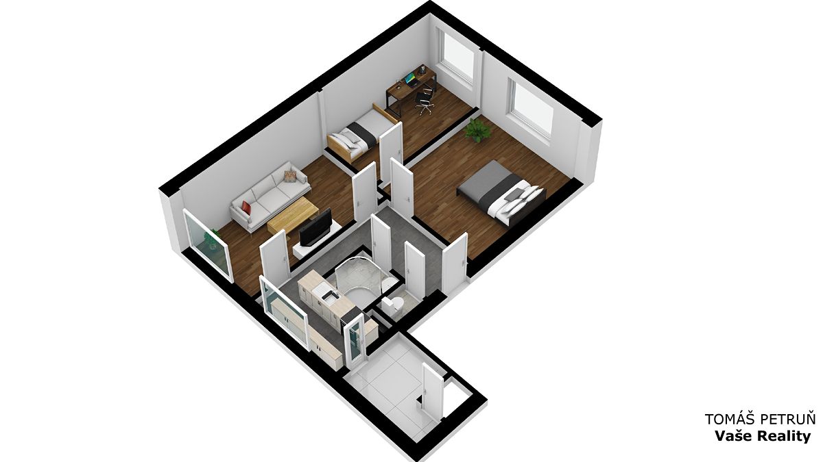 Pronájem bytu 3+1 60 m² – fotografie 3