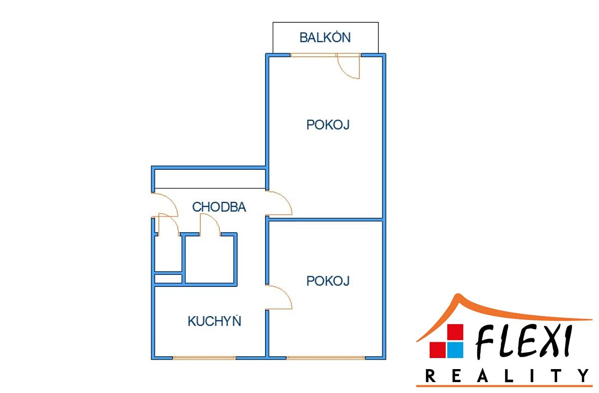 Pronájem bytu 2+1 50 m² – fotografie 3