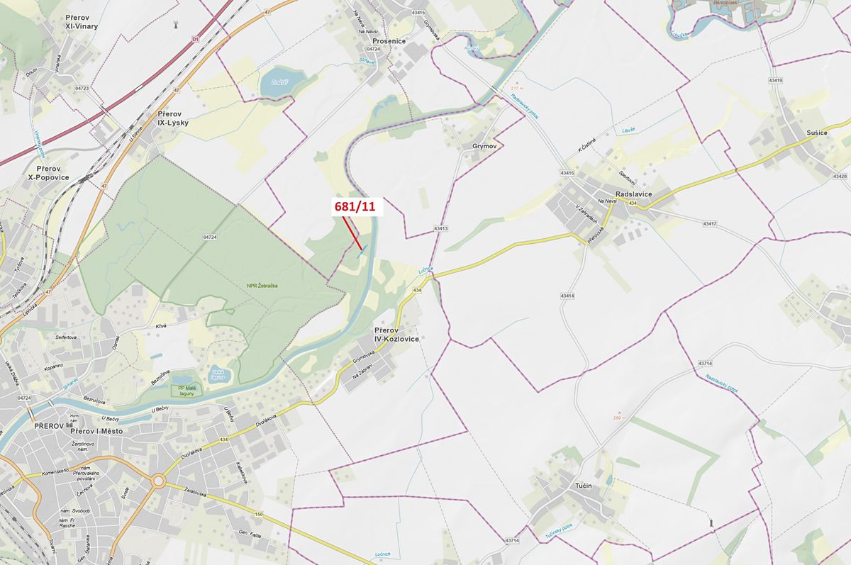 Dražba lesa 1480 m², Přerov – fotka 1 z 3