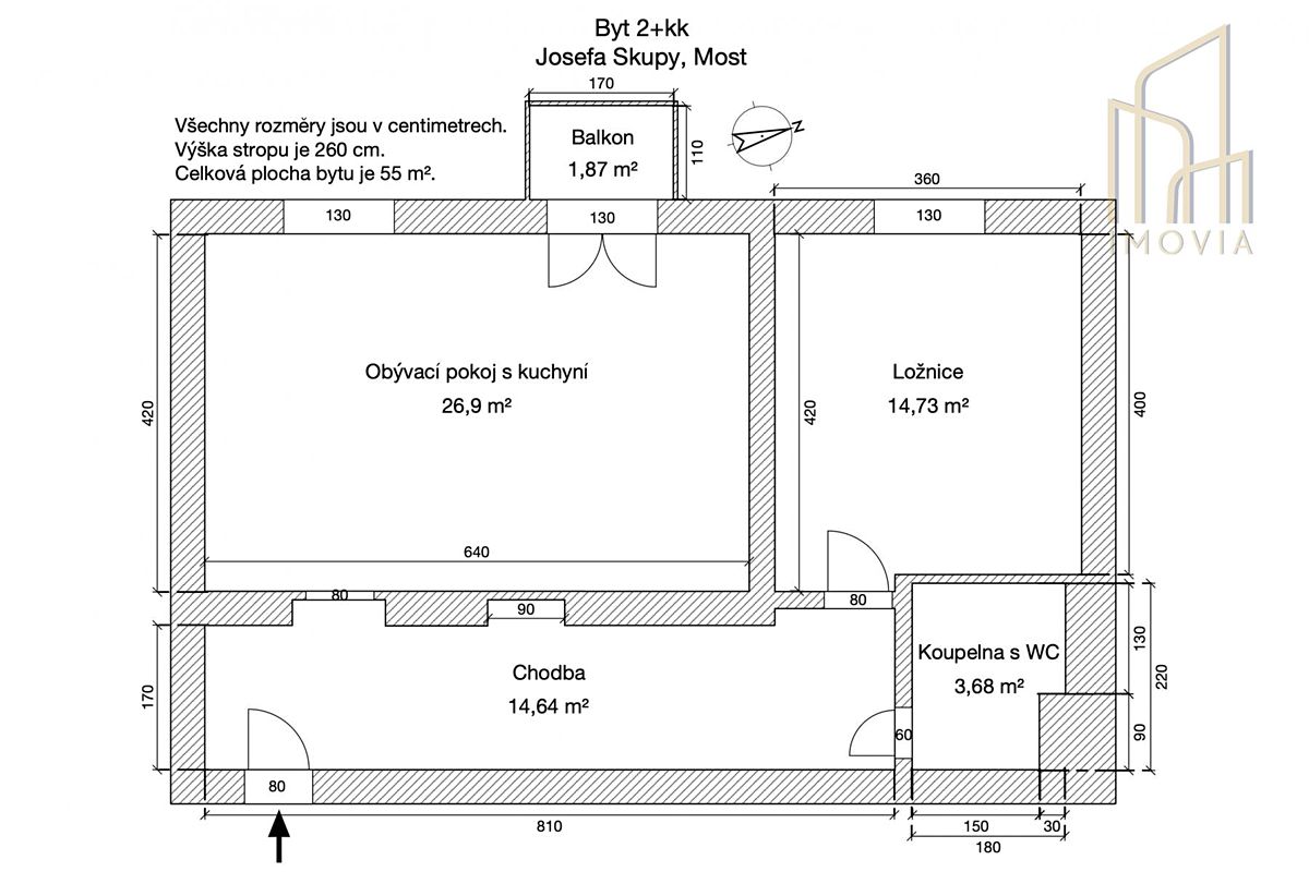 Prodej bytu 2+1 55 m² – fotografie 3