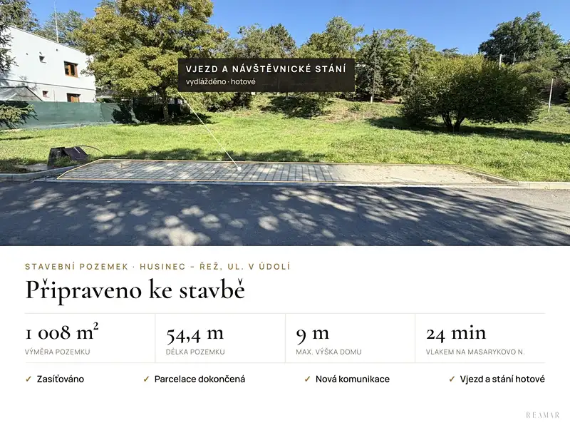 Prodej stavebního pozemku 1008 m², Husinec – náhled fotky 2