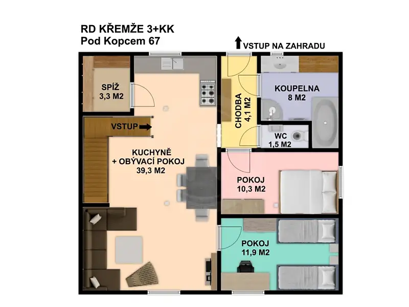 Prodej rodinného domu 100 m², pozemek 470 m², Křemže – náhled fotky 2