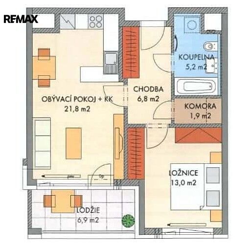 Pronájem bytu 2+kk 57 m² – fotografie 3