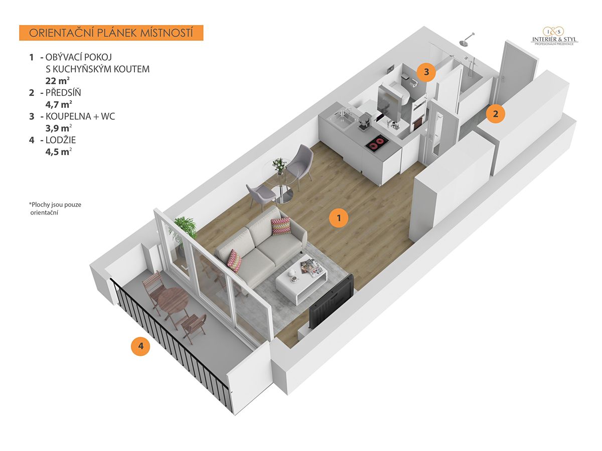 Prodej bytu 1+kk 31 m² – fotografie 3