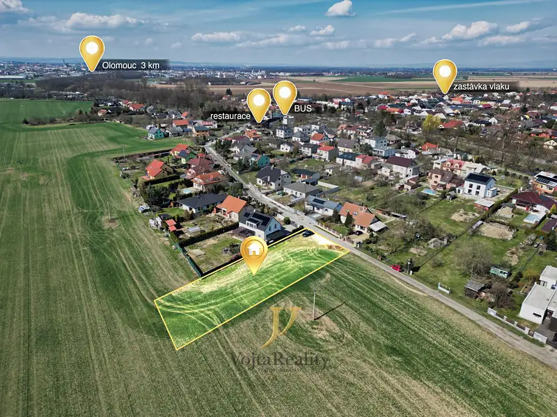 Prodej stavebního pozemku 1500 m², Bystrovany – náhled fotky 3