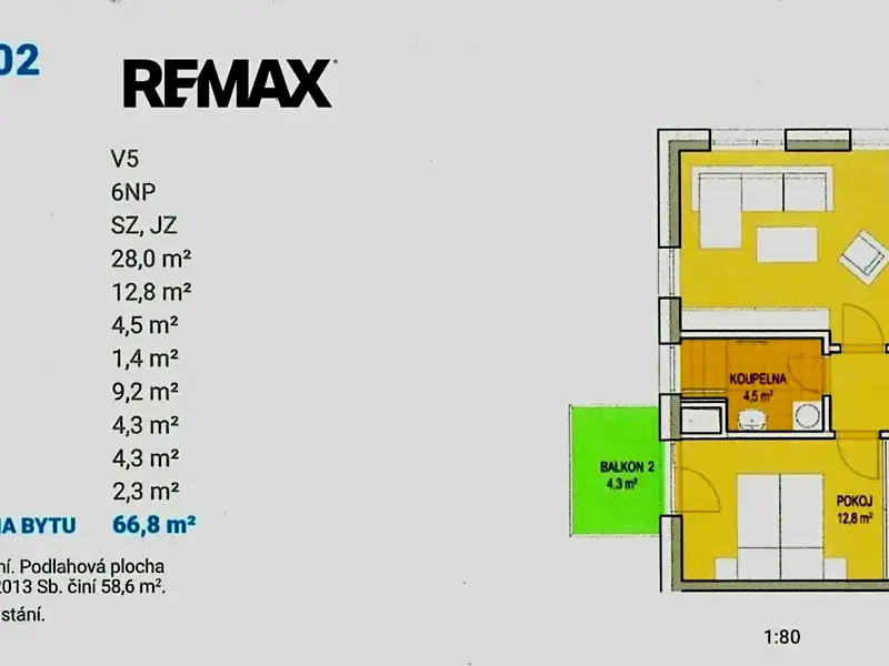 Pronájem bytu 2+kk 67 m², Liberec – náhled fotky 2