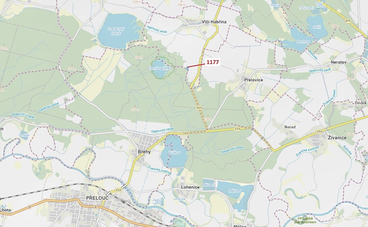 Dražba lesa 4658 m², Vlčí Habřina – fotka 1 z 3