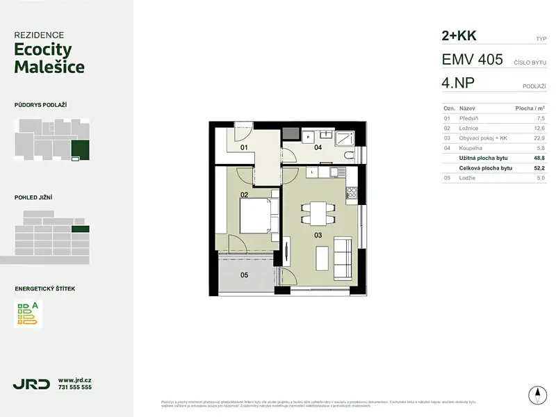 Prodej bytu 2+kk 52 m², Praha – náhled fotky 2