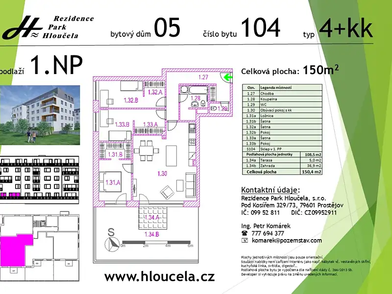 Prodej bytu 4+kk 109 m², Prostějov – náhled fotky 3