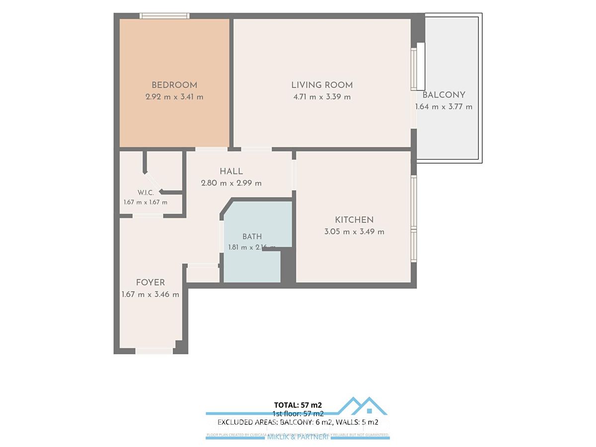 Pronájem bytu 2+1 56 m² – fotografie 3