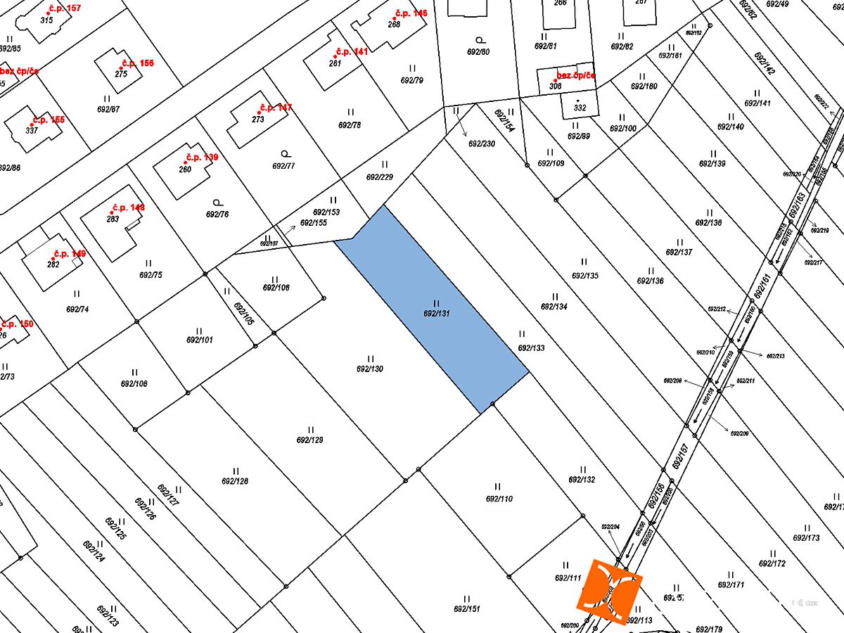 Prodej stavebního pozemku 992 m² – fotografie 3