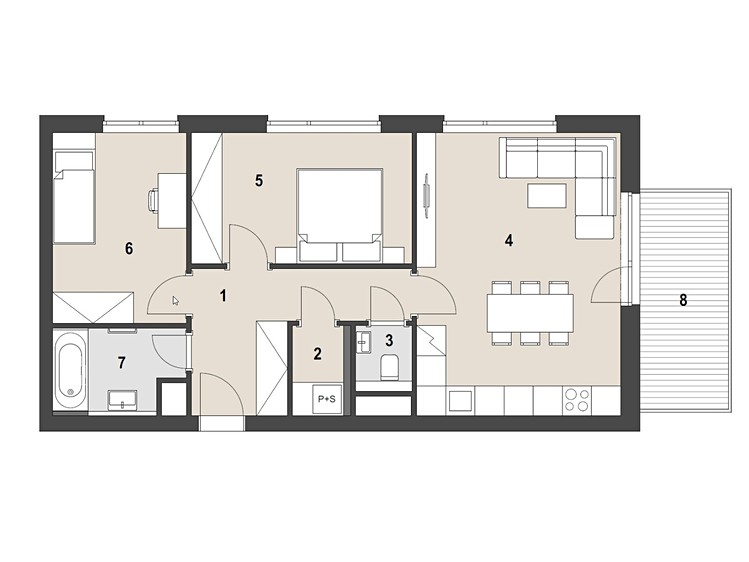 Квартира 3+kk на продаж, 71 м² (4 з 11)