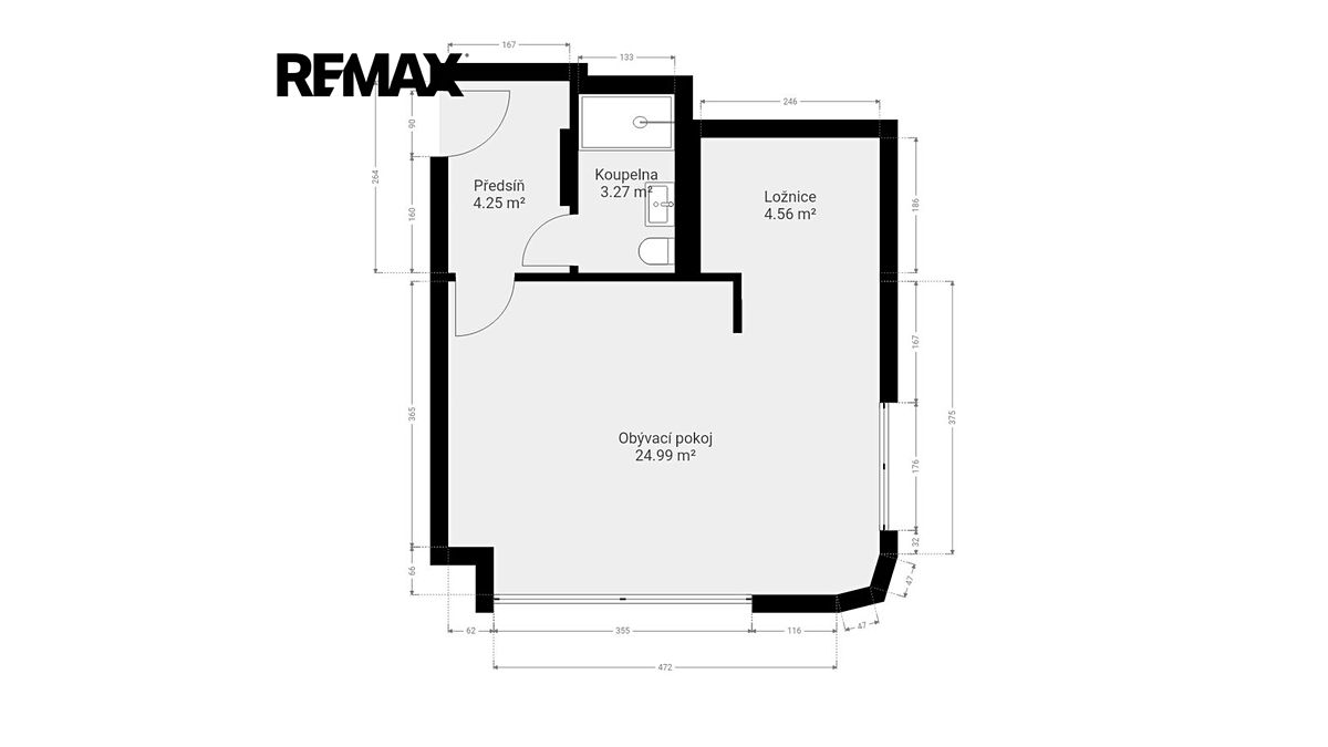 Pronájem bytu 1+kk 37 m² – fotografie 3