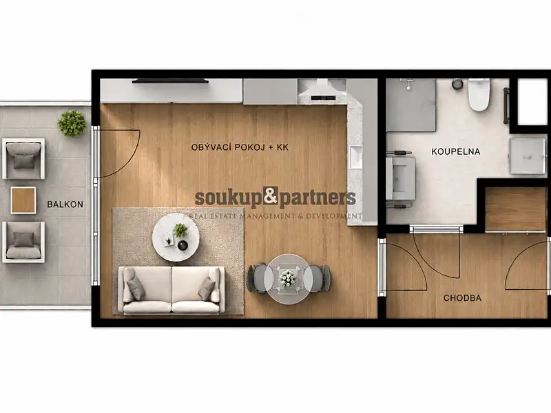 Prodej bytu 1+kk 25 m², Praha – náhled fotky 3