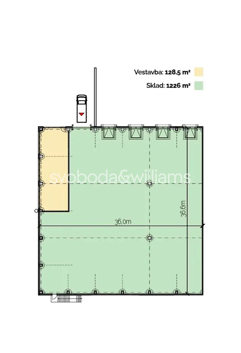 Pronájem výrobní haly, prostoru 1354 m² – fotografie 5