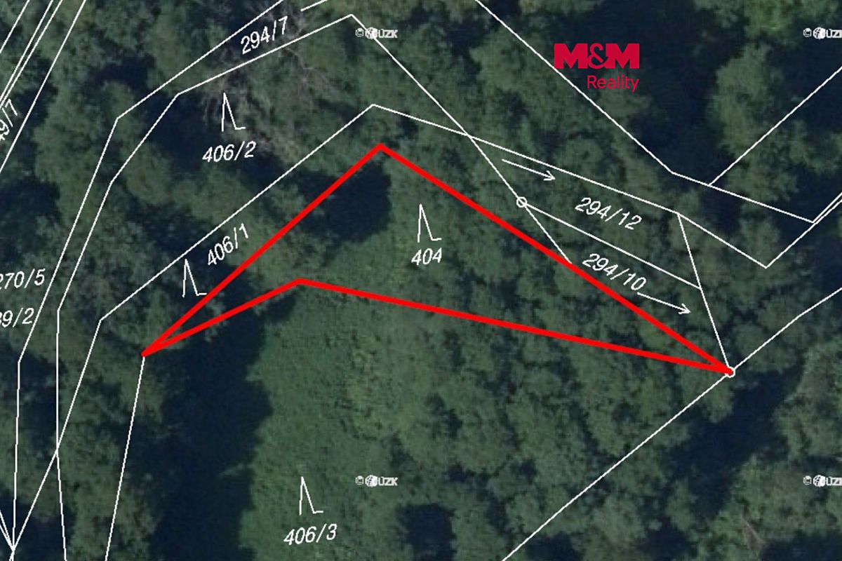 Prodej lesa 491 m², Červené Pečky – fotka 1 z 3