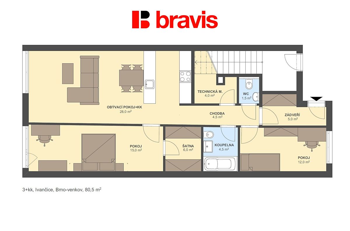 Prodej bytu 3+kk 80 m² – fotografie 5