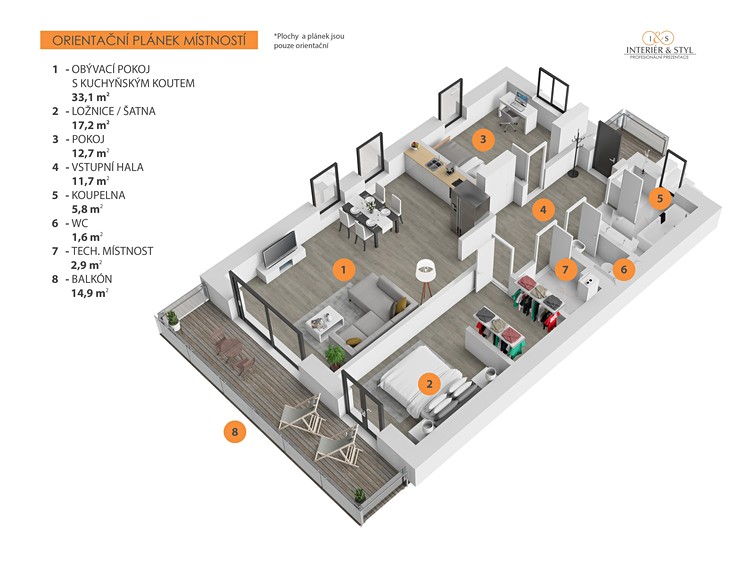 Prodej bytu 4+kk, 115 m² (3 z 20)