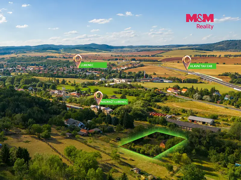 Prodej stavebního pozemku 1929 m², Lubenec – náhled fotky 2