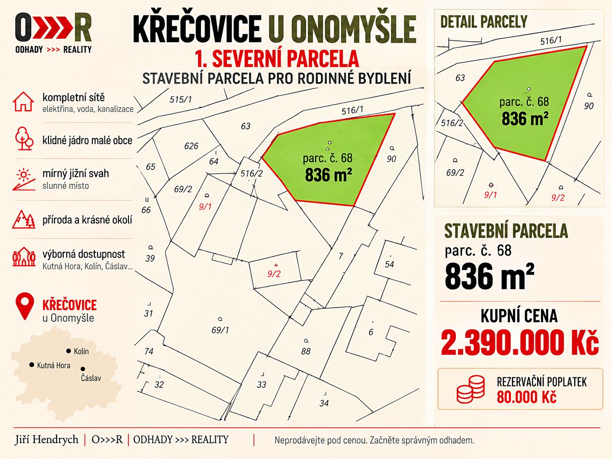Prodej stavebního pozemku 836 m² – fotografie 3