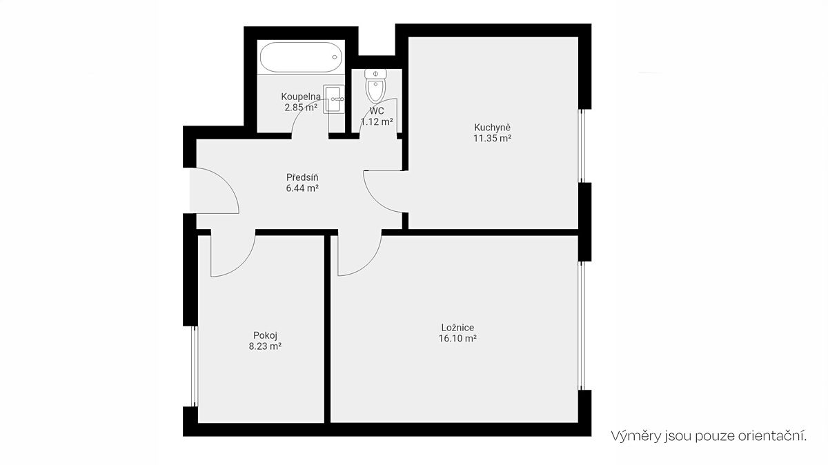 Prodej bytu 2+1 45 m² – fotografie 2