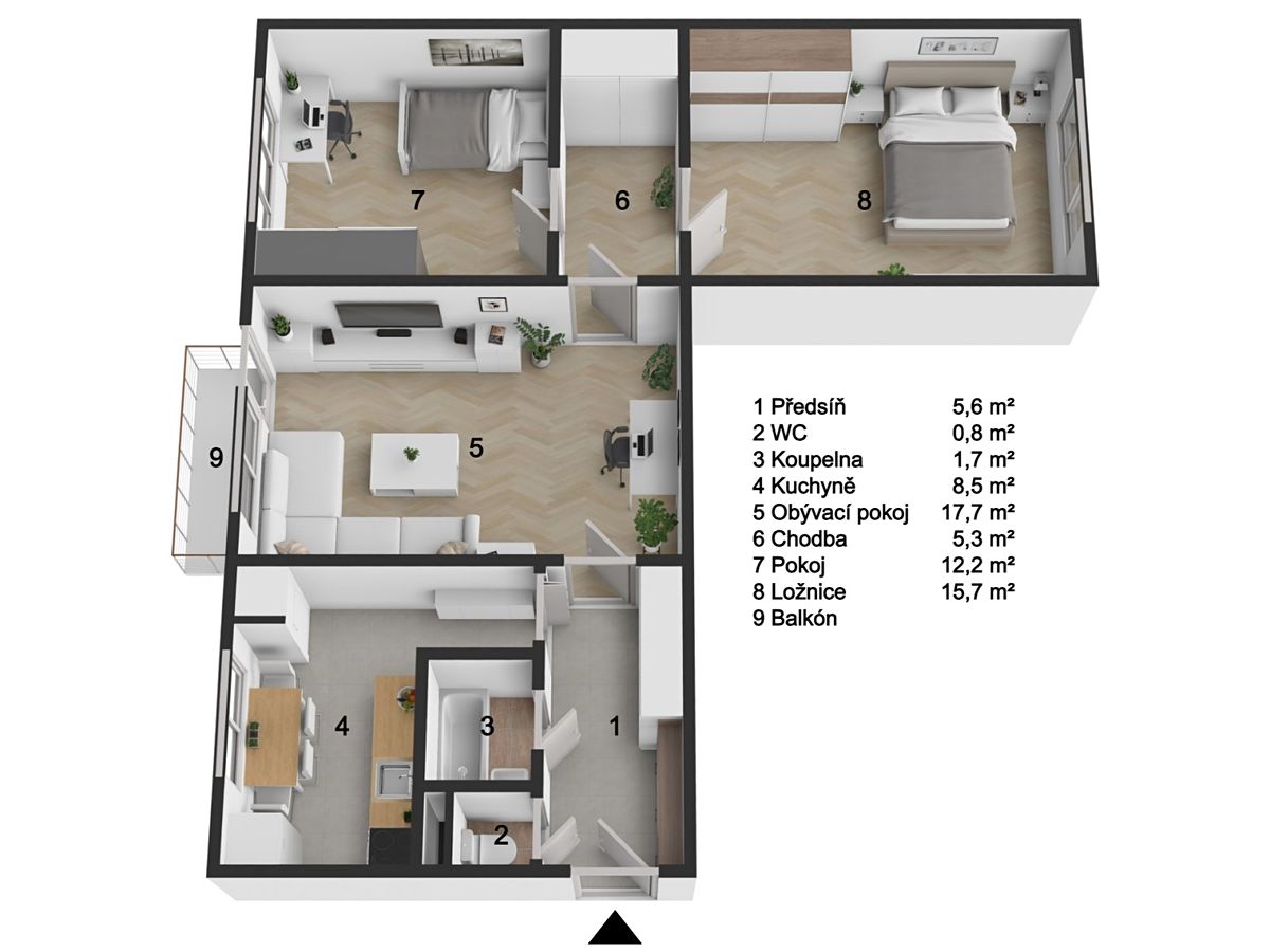 Prodej bytu 3+1 73 m² – fotografie 2
